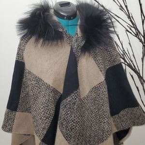 Burberry Hooded Wool Cape